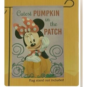DISNEY HALLOWEEN GARDEN FLAG 12.5"x 18" Minnie Fall Autumn Flag